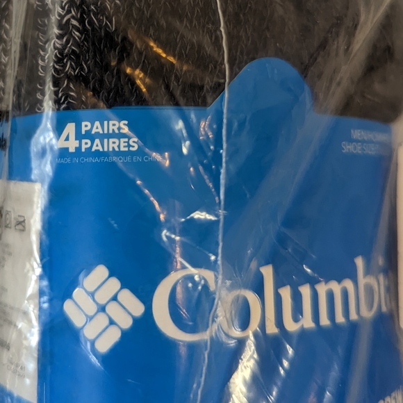 Columbia Men's Crew Socks Gray/Black - Picture 2 of 7